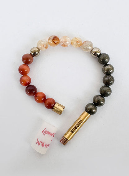 Solar Plexus Chakra Crystal Bracelet with Manifestation Lock