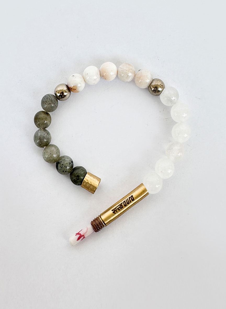 Crown Chakra Crystal Bracelet with Manifestation Lock