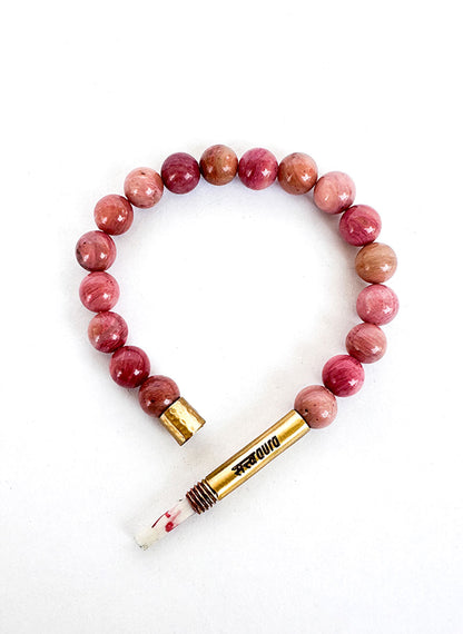 Rhodochrosite Crystal Bracelet with Manifestation Lock
