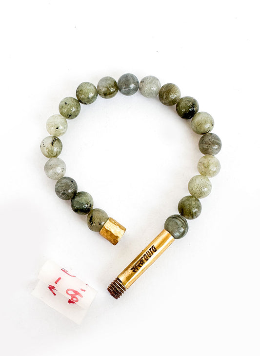 Labradorite Crystal Bracelet with Manifestation Lock