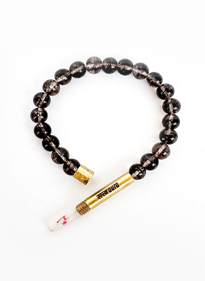 Smoky Quartz Crystal Bracelet with Manifestation Lock