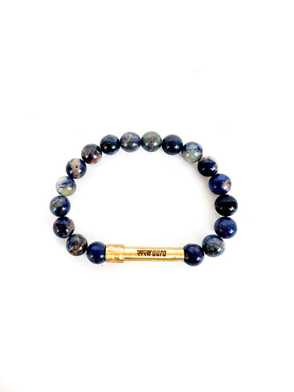 Sodalite Crystal Bracelet with Manifestation Lock
