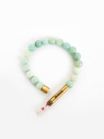 Amazonite Crystal Bracelet with Manifestation Lock