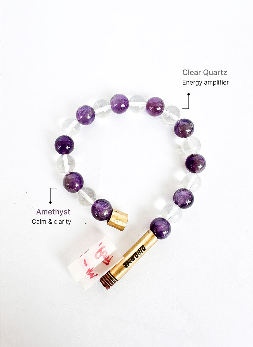 Inner Peace Crystal Bracelet with Manifestation Lock