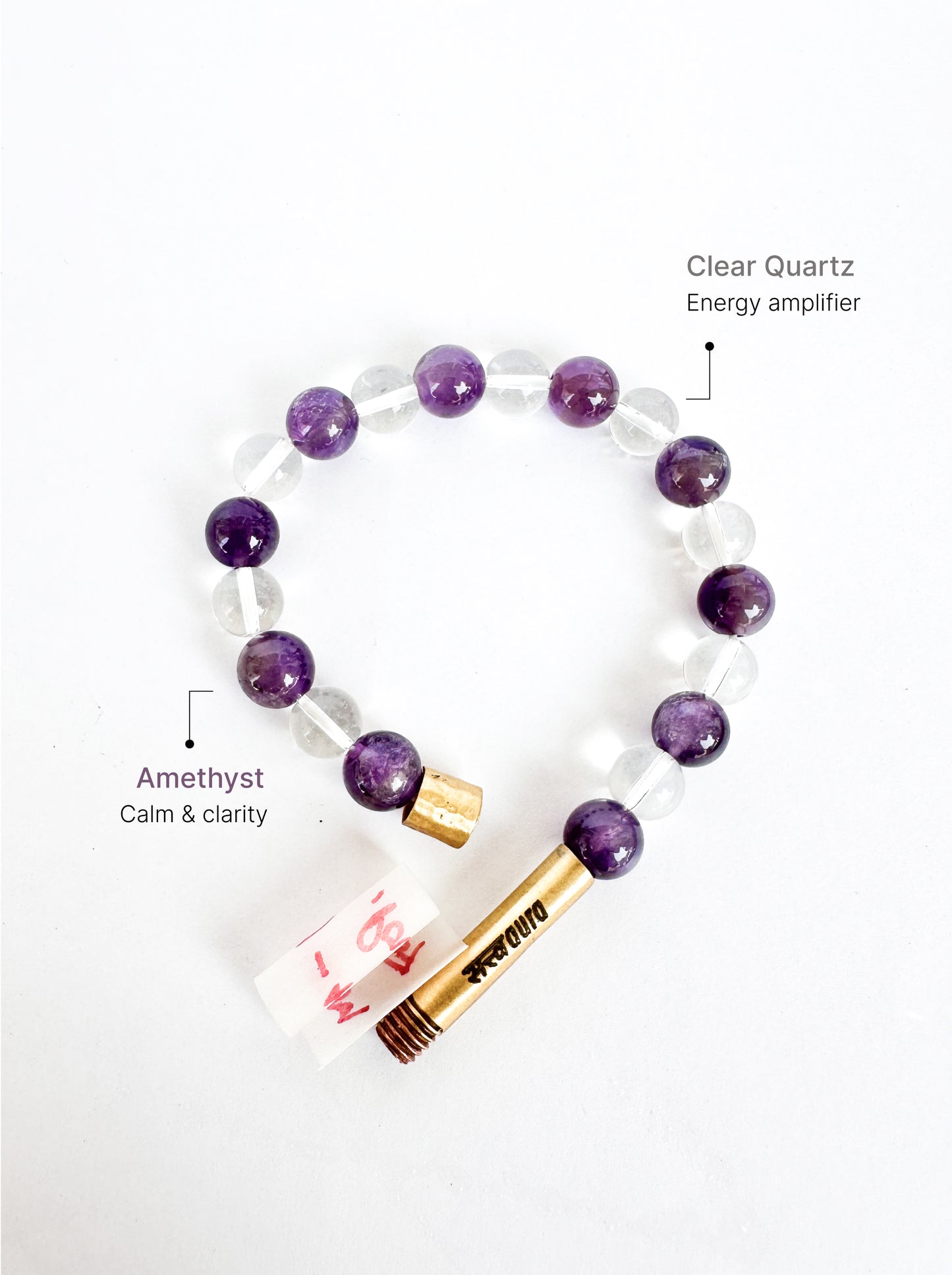 Inner Peace Crystal Bracelet with Manifestation Lock