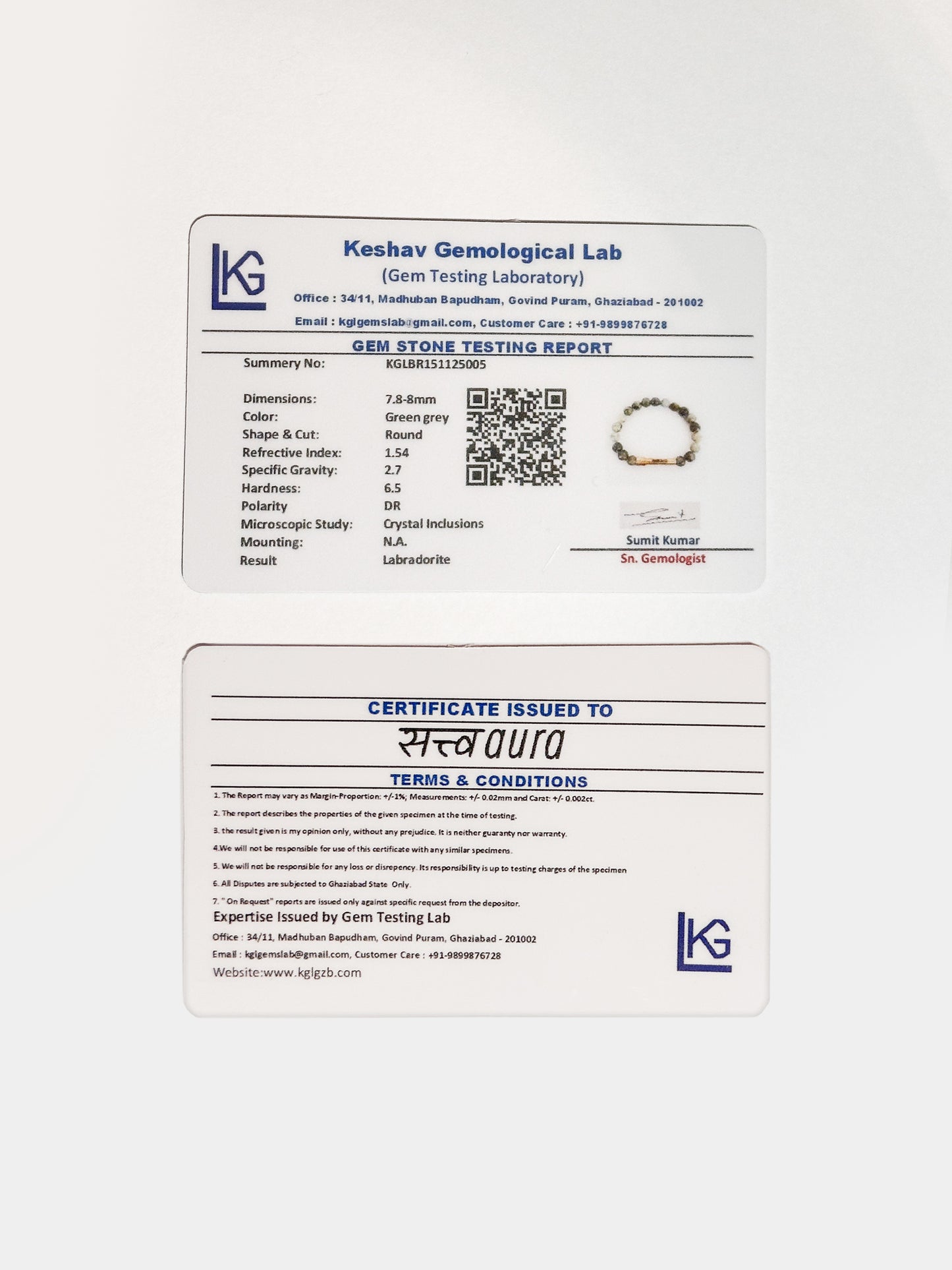 Labradorite Crystal Bracelet with Manifestation Lock