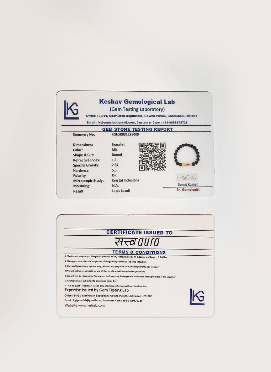 Lapis Lazuli Crystal Bracelet with Manifestation Lock