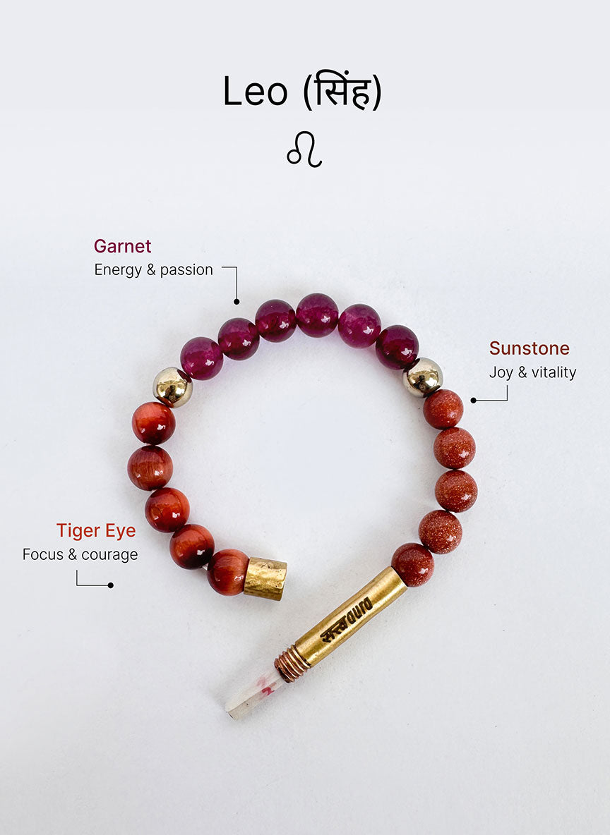 Leo Crystal Bracelet with Manifestation Lock