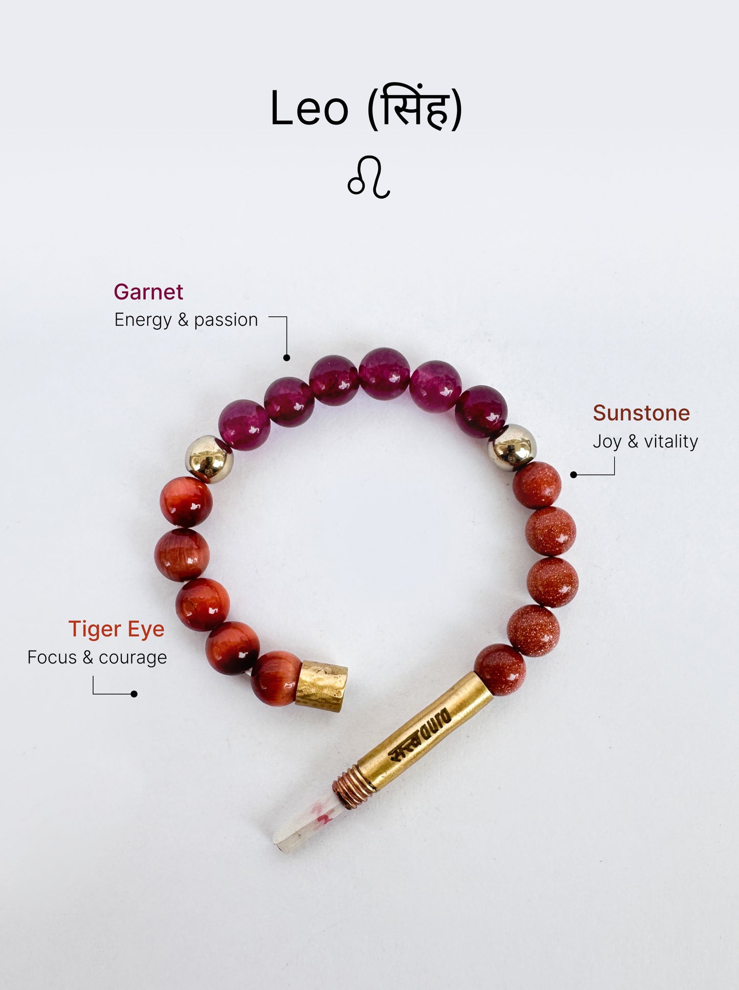 Leo Crystal Bracelet with Manifestation Lock