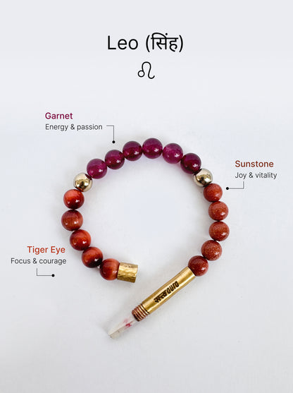 Leo Crystal Bracelet with Manifestation Lock