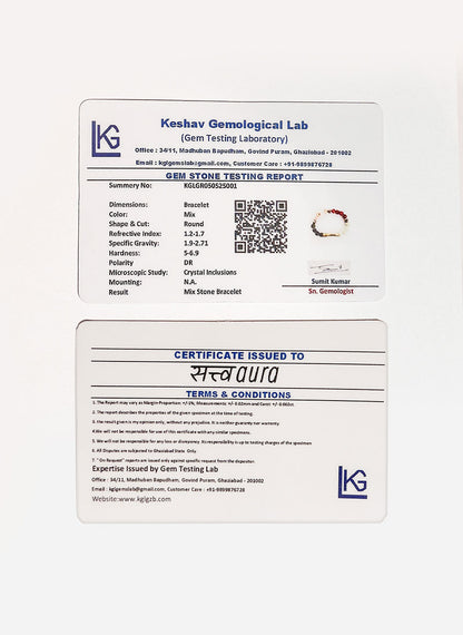 धन योग Crystal Bracelet with Manifestation Lock