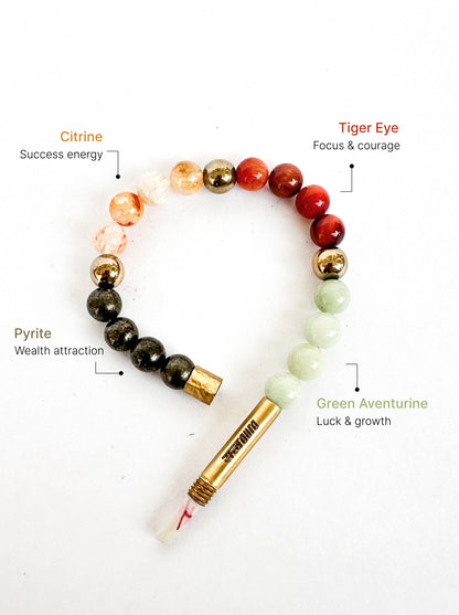 Money Magnet Crystal Bracelet with Manifestation Lock