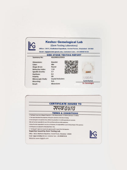 Moonstone Crystal Bracelet with Manifestation Lock