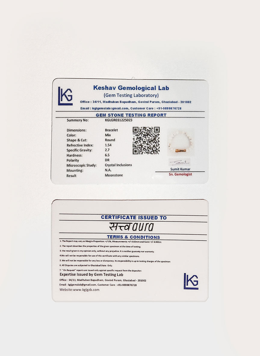 Moonstone Crystal Bracelet with Manifestation Lock