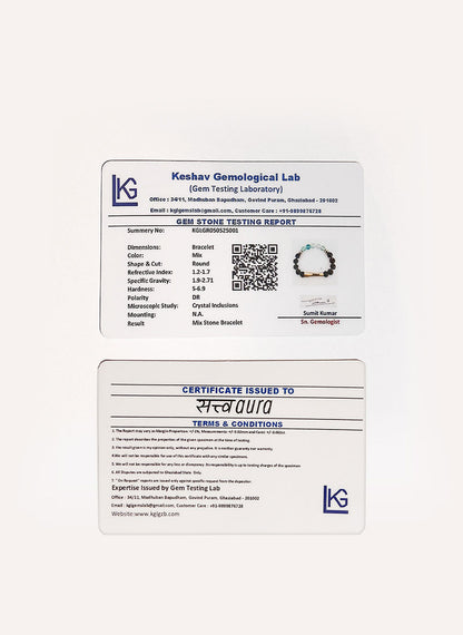 Ruling Number 4 Crystal Bracelet with Manifestation Lock