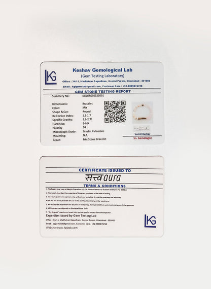 Ruling Number 6 Crystal Bracelet with Manifestation Lock