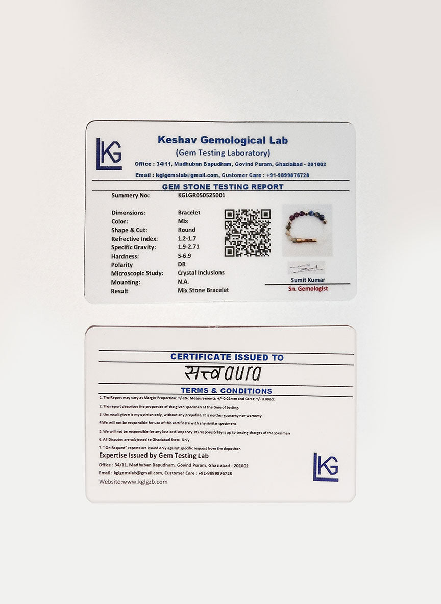 Ruling Number 7 Crystal Bracelet with Manifestation Lock