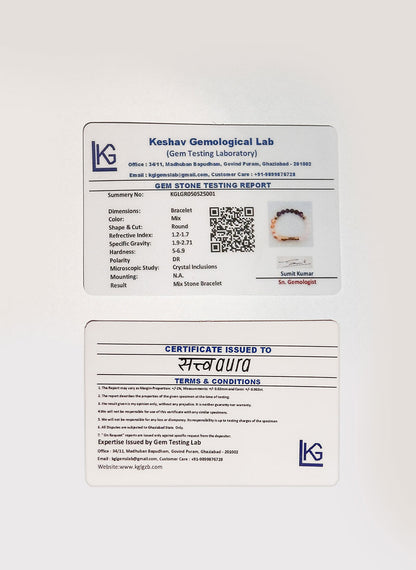 Ruling Number 9 Crystal Bracelet with Manifestation Lock