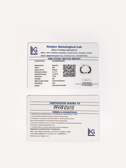 Ruling Number 4 Crystal Bracelet with Manifestation Lock