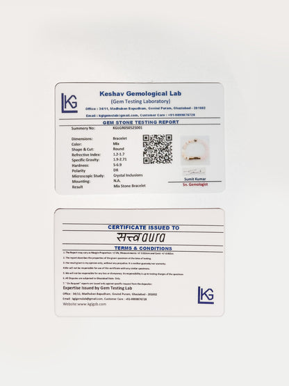 Ruling Number 6 Crystal Bracelet with Manifestation Lock