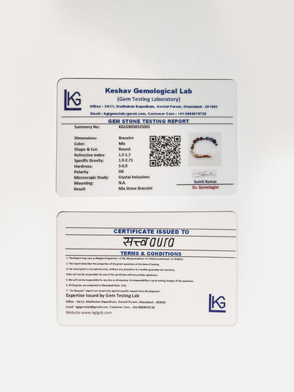 Ruling Number 7 Crystal Bracelet with Manifestation Lock