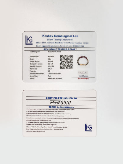 Ruling Number 8 Crystal Bracelet with Manifestation Lock