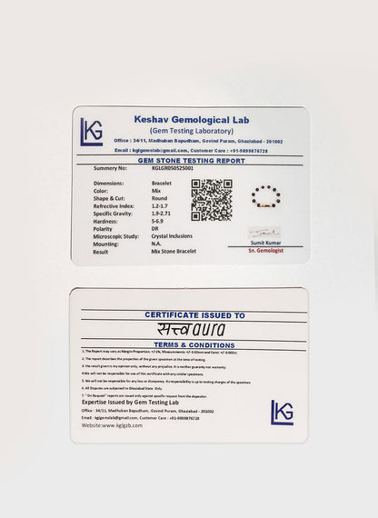 Inner Peace Crystal Bracelet with Manifestation Lock