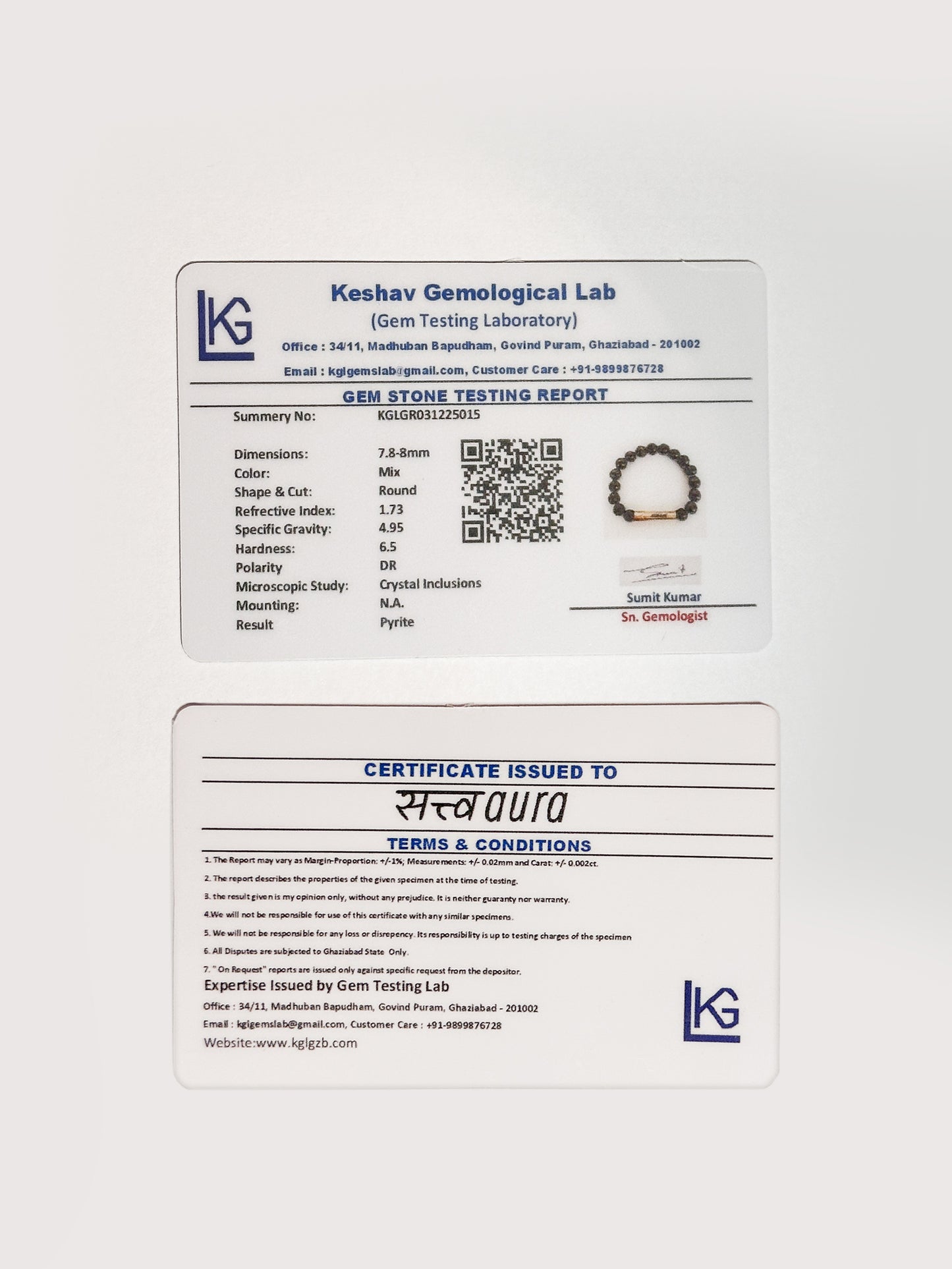 Pyrite Crystal Bracelet with Manifestation Lock