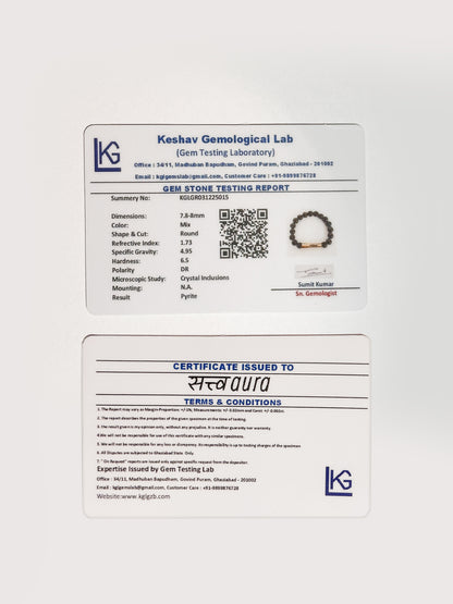 Pyrite Crystal Bracelet with Manifestation Lock