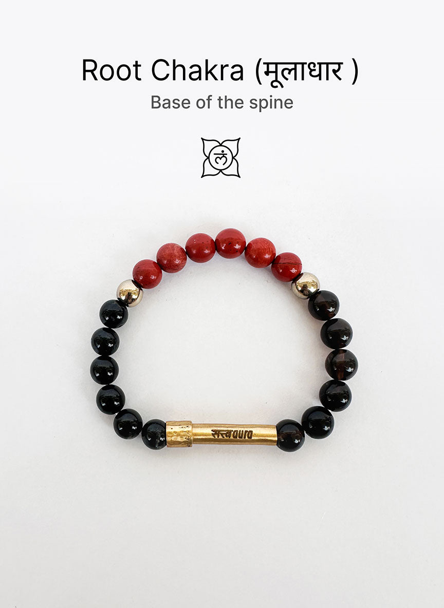 Root Chakra Crystal Bracelet with Manifestation Lock