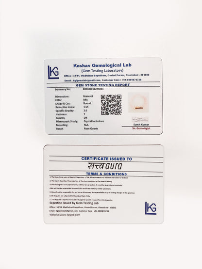 Rose Quartz Crystal Bracelet with Manifestation Lock