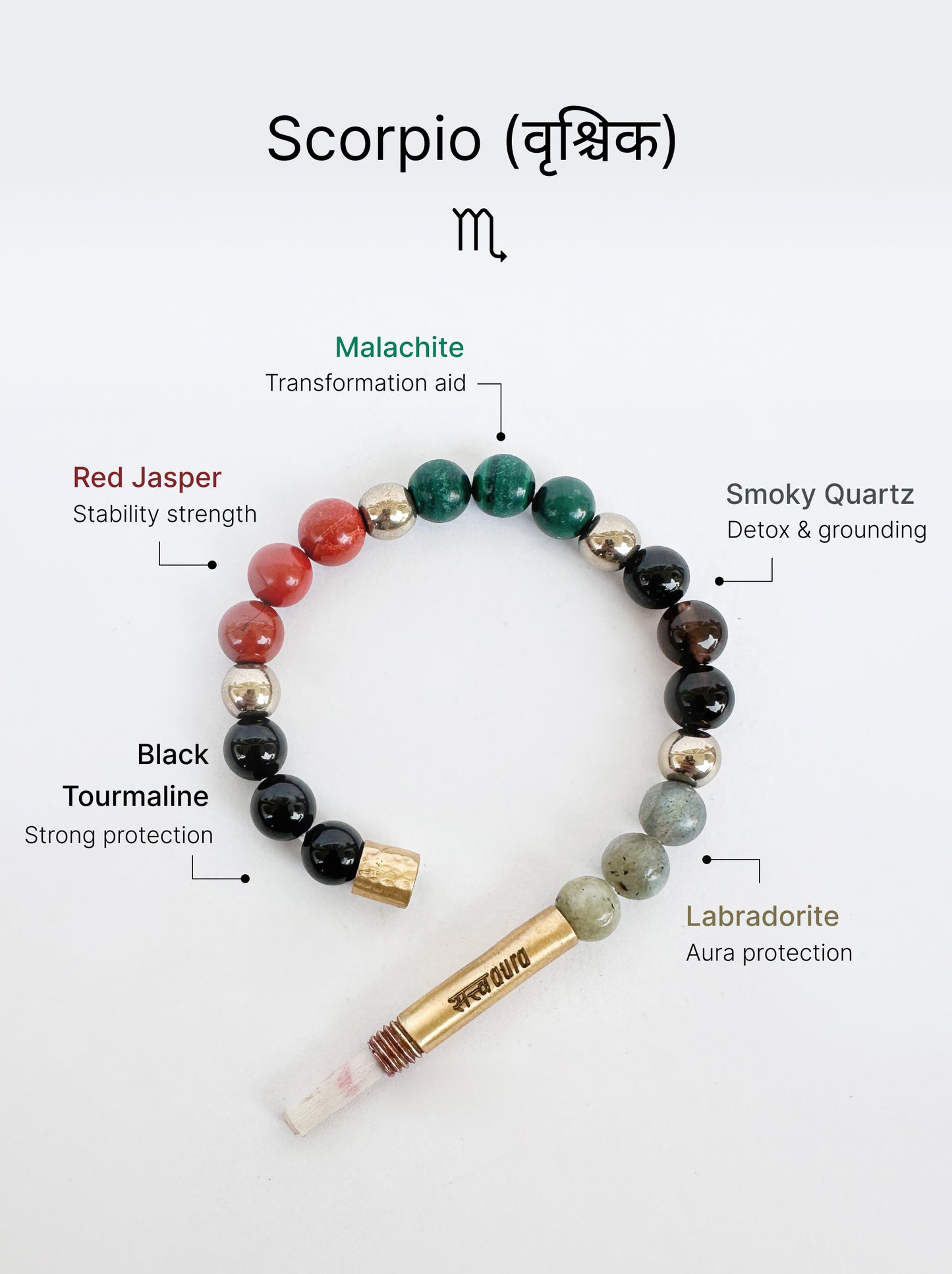 Scorpio Crystal Bracelet with Manifestation Lock