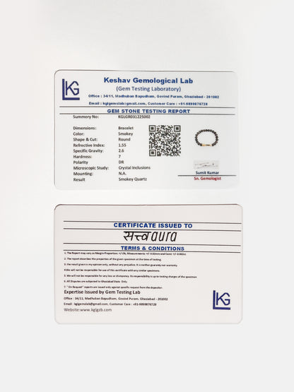 Smoky Quartz Crystal Bracelet with Manifestation