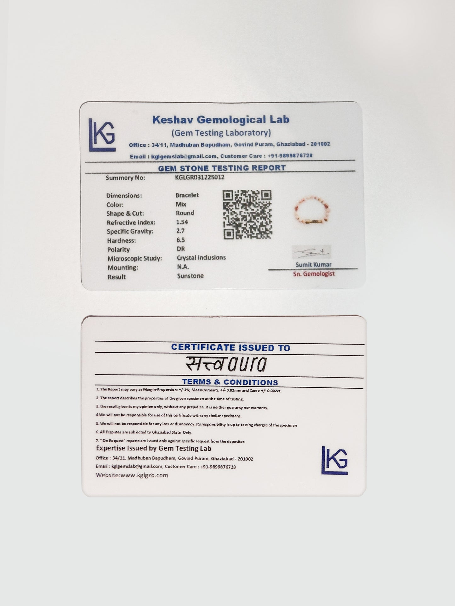 Sunstone Crystal Bracelet with Manifestation Lock