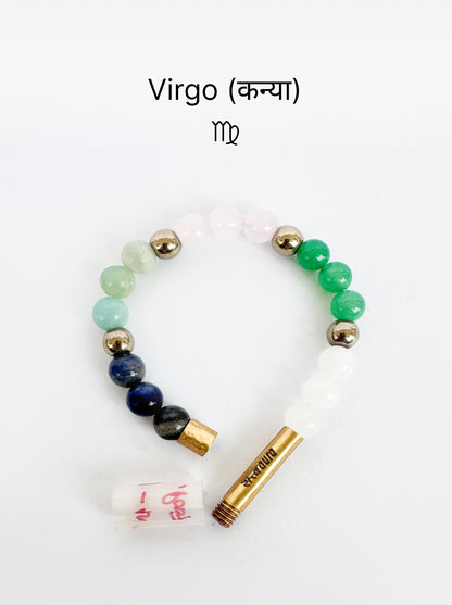 Virgo Crystal Bracelet with Manifestation Lock